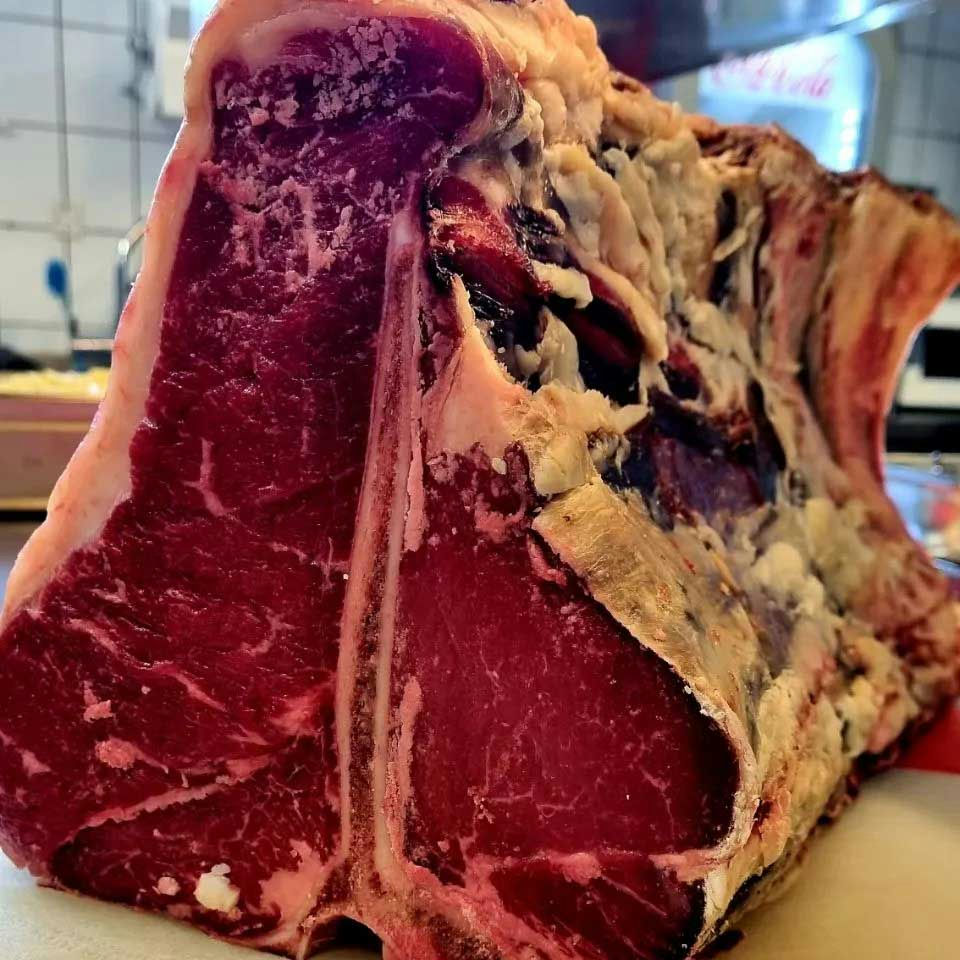 Sechs Wochen am Knochen gereiftes Porterhouse